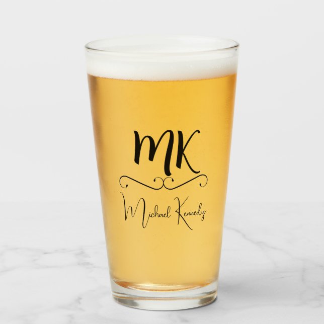 Verre de bière personnalisé (Devant (rempli))