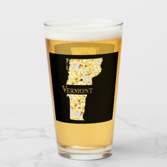VERRE DE BIÈRE VERMONT (Devant (rempli))