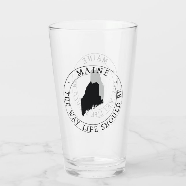 Verre de boisson de l'État du Maine (Dos)