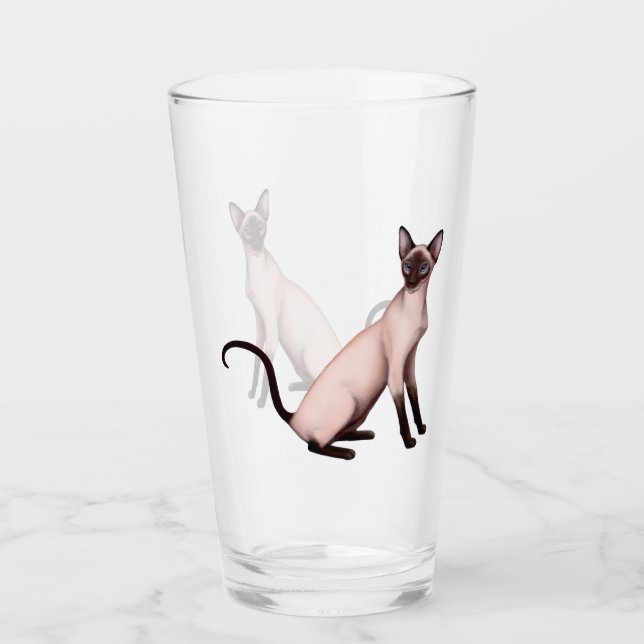 Verre de boissons de culbuteur d'art de chat (Devant)