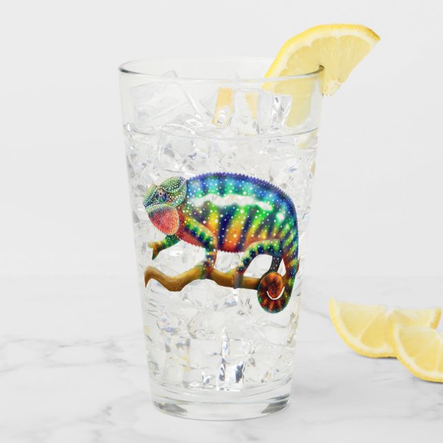 Verre de boissons de culbuteur de caméléon de (Dos glace)
