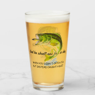 Verre de boissons de pêche au bar