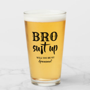 Verre De Bro de costume proposition drôle de Groomsman -