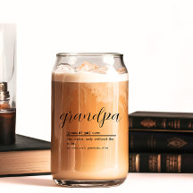 Verre de canette de bière Définition Grand-père