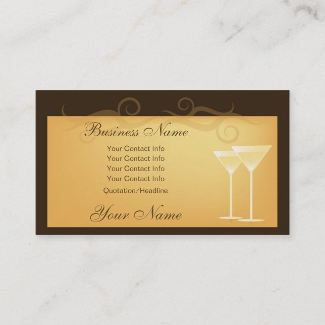 Verre de cartes de visite de Сhampagne (Devant)