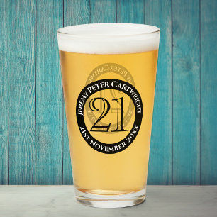 Verre de célébration d'anniversaire 21 ans