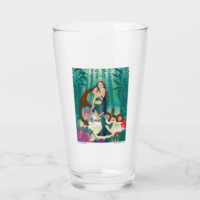 Verre de famille de sirènes (Devant)