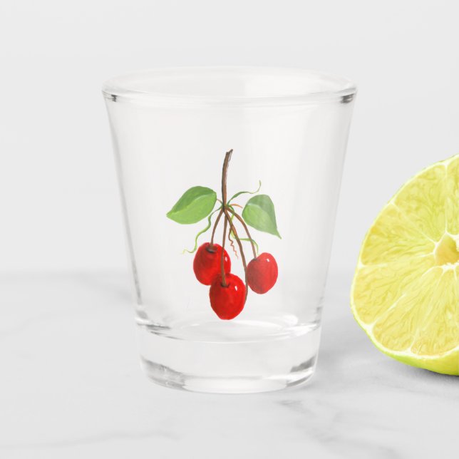 Verre de grenaille cerise (Devant)
