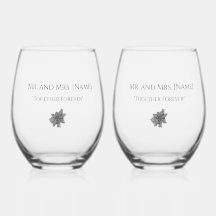 Verre de mariage élégant personnalisable