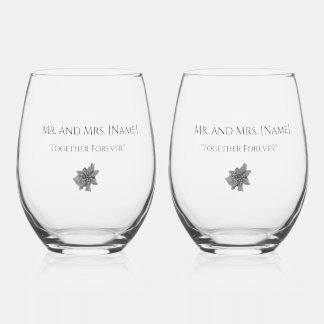 Verre de mariage élégant personnalisable