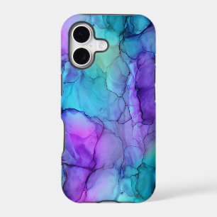 Verre de mer à l'encre d'alcool bleu violet sarcel