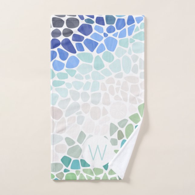 Verre de mer coloré (Serviette à main)