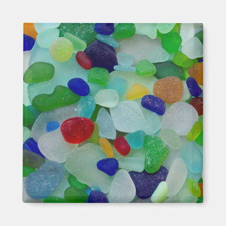 Verre de mer rare, aimant de plage