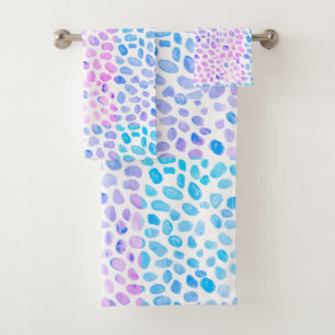 Verre de mer Turquoise Plage Motif Ensemble de ser