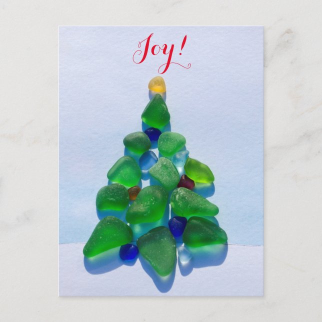 Verre de mer, verre de plage Noël Carte postale de (Devant)