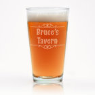Verre de pinte à barres personnelles gravé