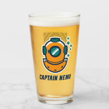 Verre de pinte de FF de capitaine Nemo/monsieurs
