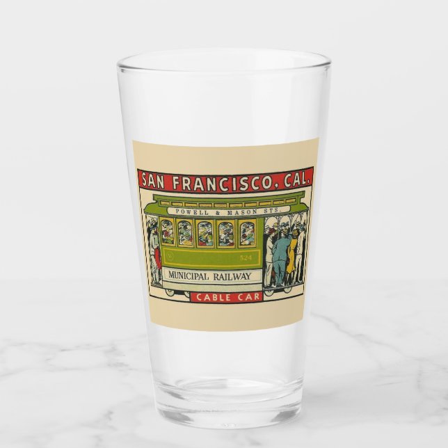Verre de pinte de voyage de San Francisco (Devant)