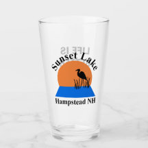 Verre de pinte du lac Sunset