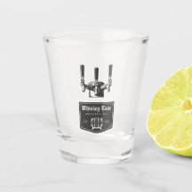 Verre de prise du logo de la voie Whiskey