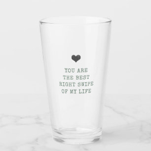 Verre de Saint Valentin minimaliste