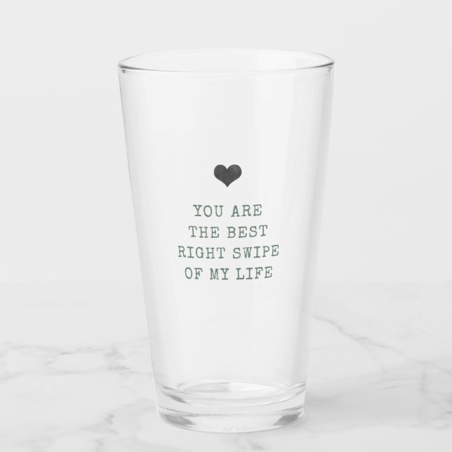 Verre de Saint Valentin minimaliste (Devant)
