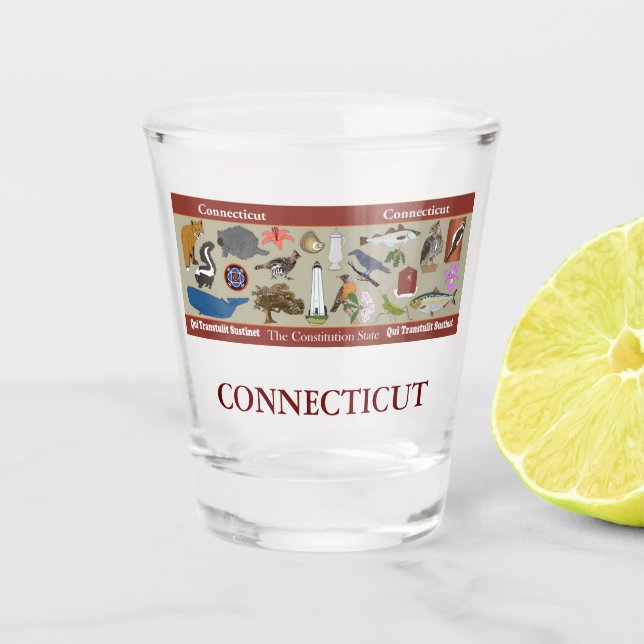 Verre de tir commémoratif de l'État du Connecticut (Devant)