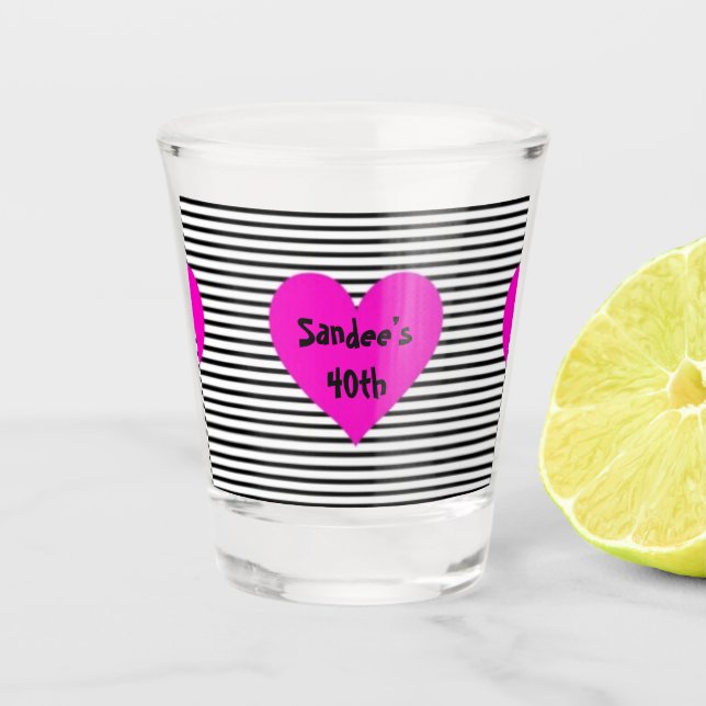 Verre de tir d'anniversaire personnalisé (Devant)