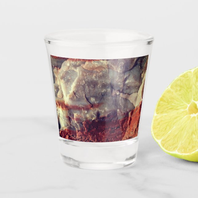 Verre de tir de roche à quartz personnalisé (Devant)