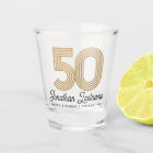 Verre de tir d'or et de noir 50e anniversaire