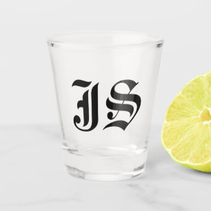 Verre de tir personnalisé avec initiales Vrac pers