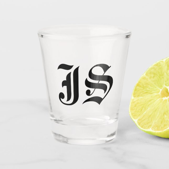 Verre de tir personnalisé avec initiales Vrac pers (Devant)