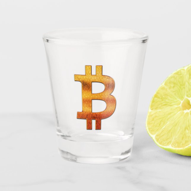Verre de tir rétro Bitcoin (Devant)