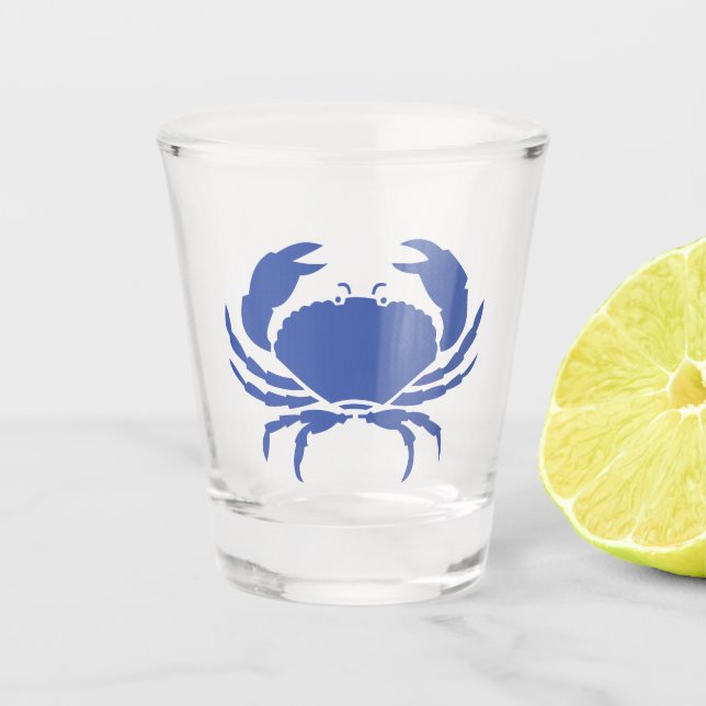 VERRE DE TISSU DE CRABINE BLEU (Devant)