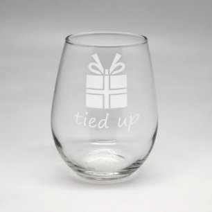 Verre de vin acaule clair de cadeau de Noël