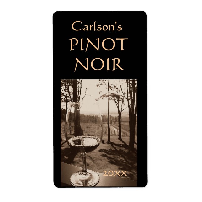 Verre de vin Étiquettes de vin faits maison (Devant)