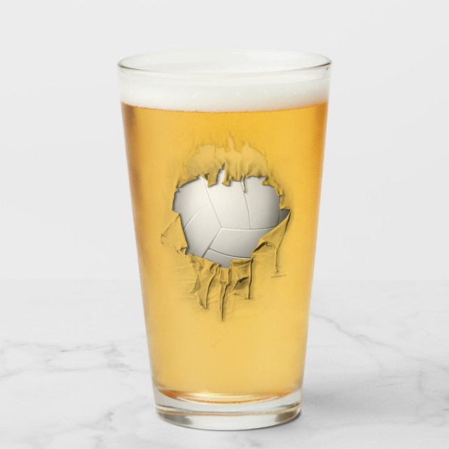 Verre de volley-ball déchiré (Devant (rempli))