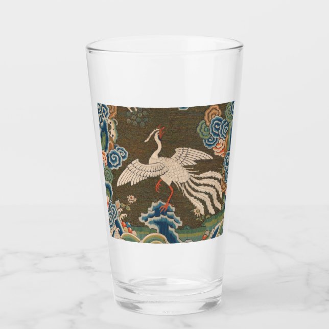 Verre Décor d'antiquité chinois d'oiseaux (Devant)