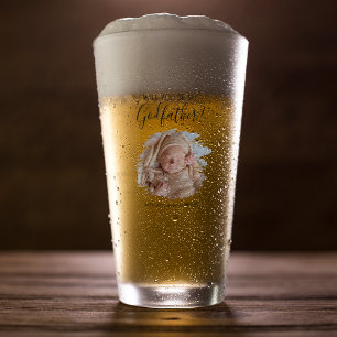 Verre Demande de parrain moderne avec photo