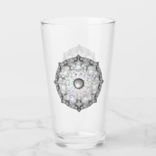 Verre Dentelle en céramique gris clair et flocon de neig