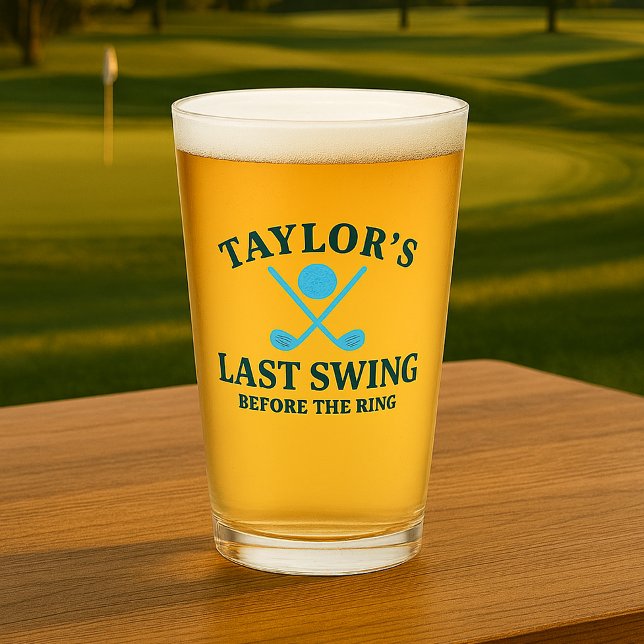Verre Dernier Tour de Swing avant le Golf Bachelor de l' (Last Swing Before The Ring Golf Bachelor Glass by Ricaso 

Groom to be and his crew glasses)