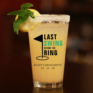 Verre Dernière swing avant le Ring Golf Bachelorette Par