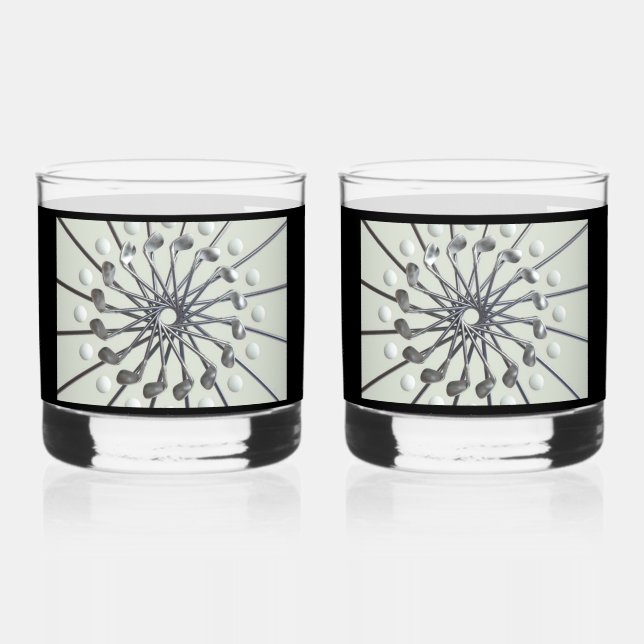 Verre des roches imprimées de Golf Lover (Recto)