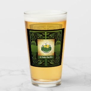 Verre Design Celtique irlandais traditionnel vert avec v