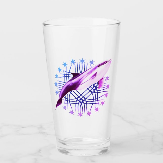 Verre Design graphique dauphin (Devant)