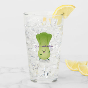 Verre dessin animé mignon de bok choy