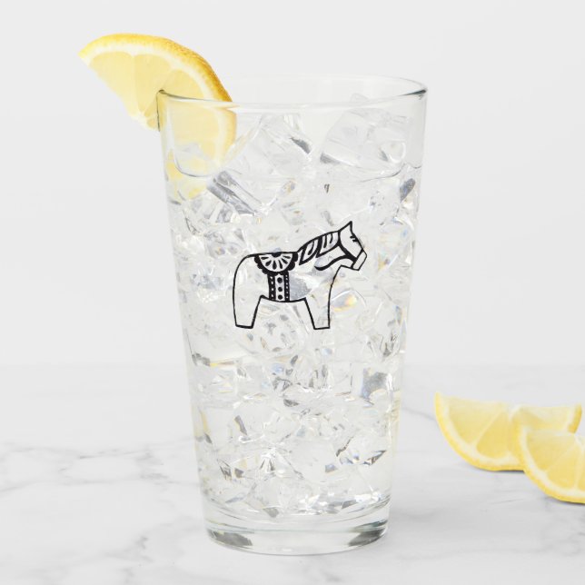 Verre Dessin Dala Horse (Devant glace)
