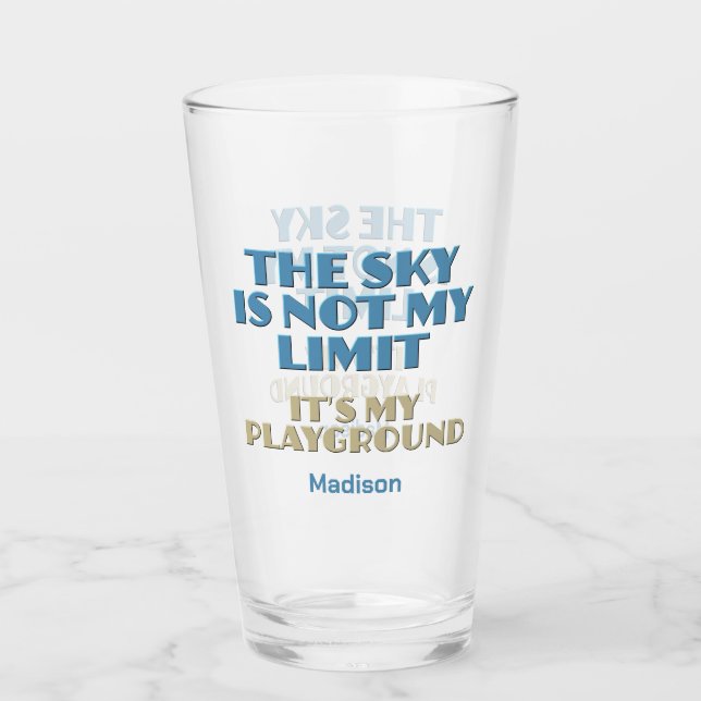 Verre Devis Sky de nom personnalisé (Devant)