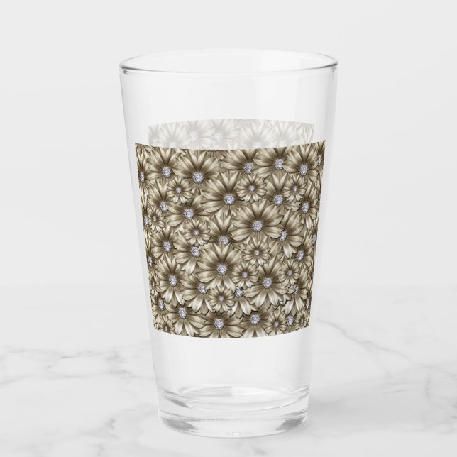 Verre Diamant Fleurs (Devant)