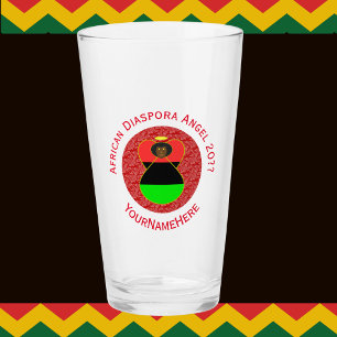 Verre Diaspora africaine Angel Rouge Bière personnalisée